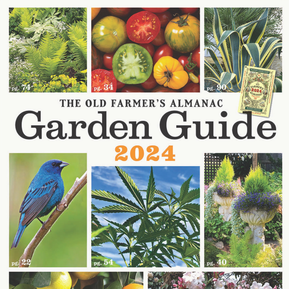 The Old Farmer’s Almanac Garden Guide 2024, featuring expert insights from Adam Woodruff on naturalistic planting design.