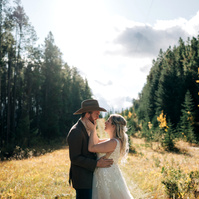 Bride & Groom eloping in Banff, Canada