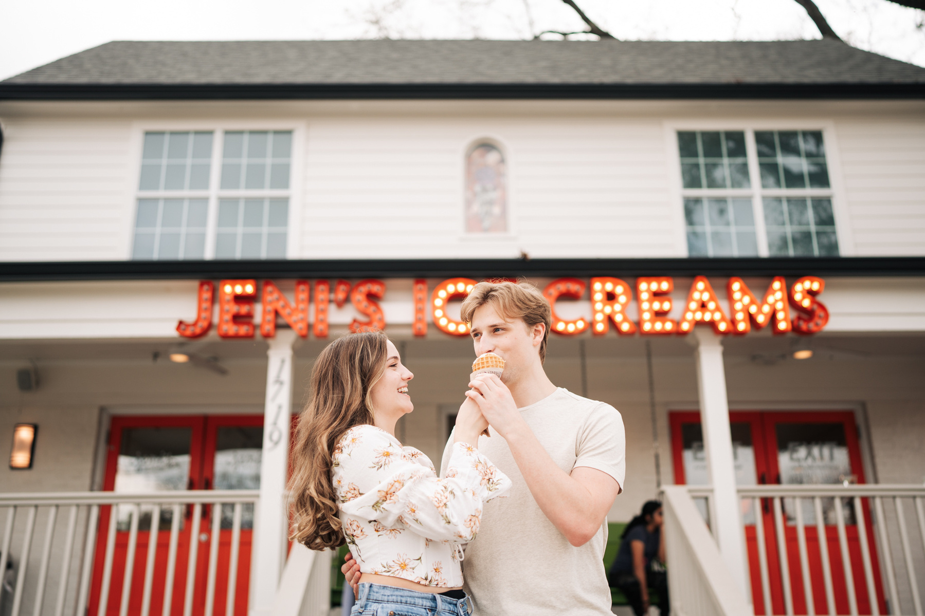 Engagement session for a couple in Houston, TX