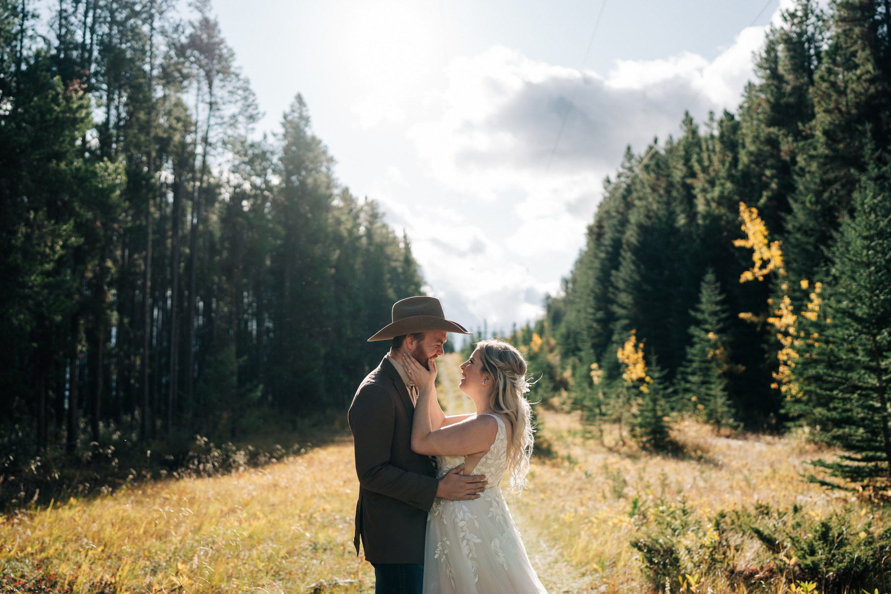 Bride & Groom eloping in Banff, Canada
