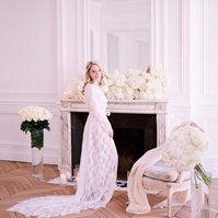 American bride in Paris getting ready for her destination wedding by top wedding planner Billy Folchetti