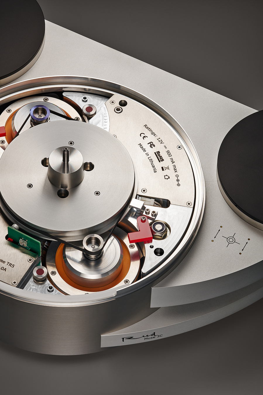 Reed Muse 3C turntable shown here with belt drive option