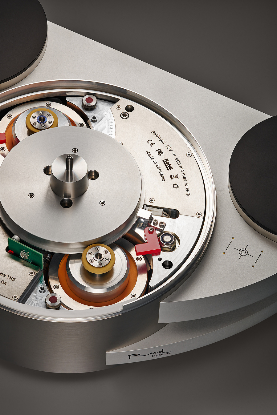 Reed Muse 3C turntable shown here with friction drive option