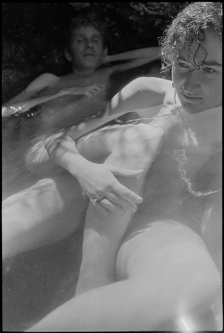 Nicholas Blair photography copyright 1985, black and white, nude, hot springs