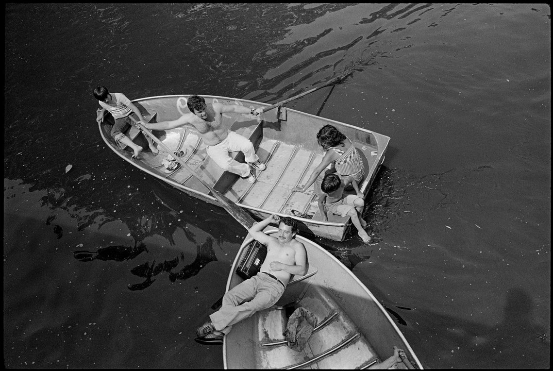 Nicholas Blair Photography copyright 1979, boats, central park, black and white