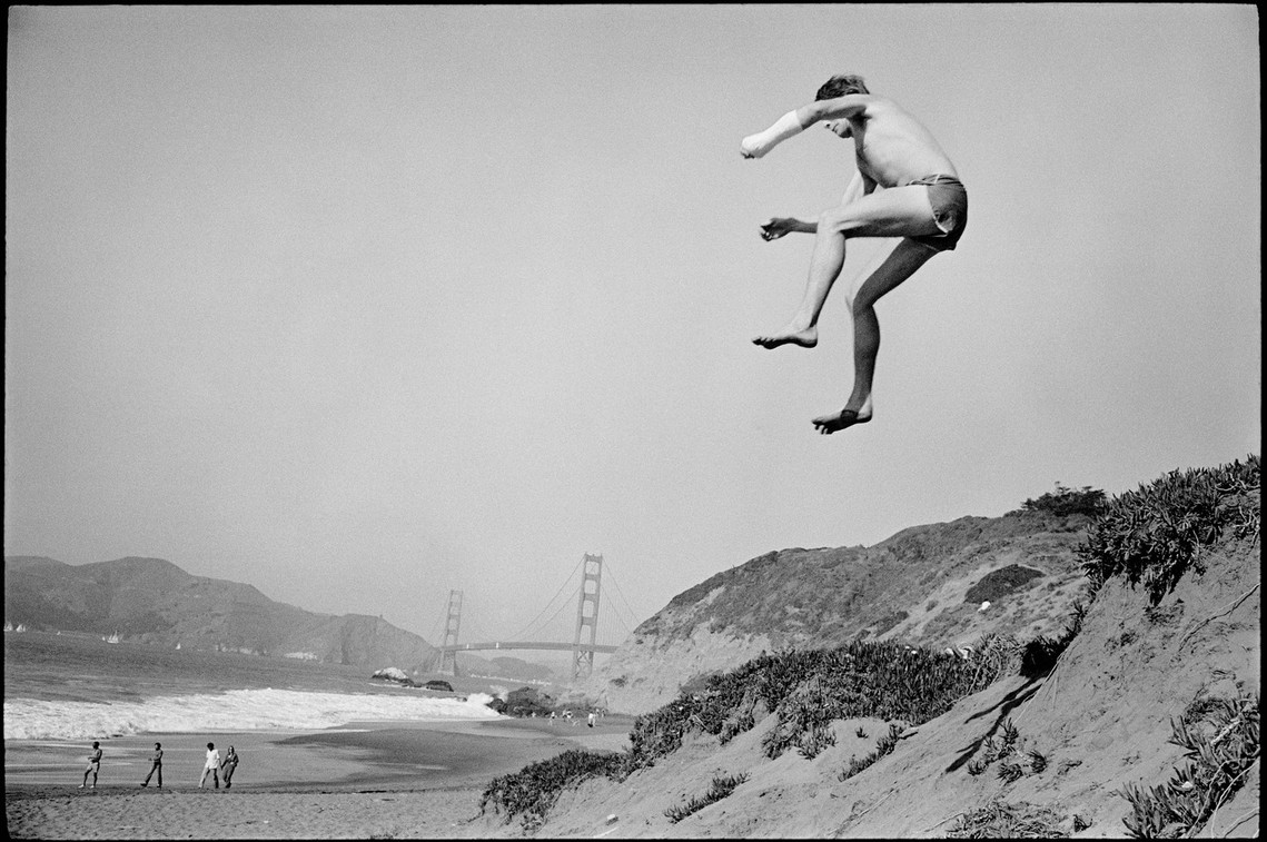 Nicholas Blair photography copyright 1981, black and white, Baker Beach, Golden Gate Bridge