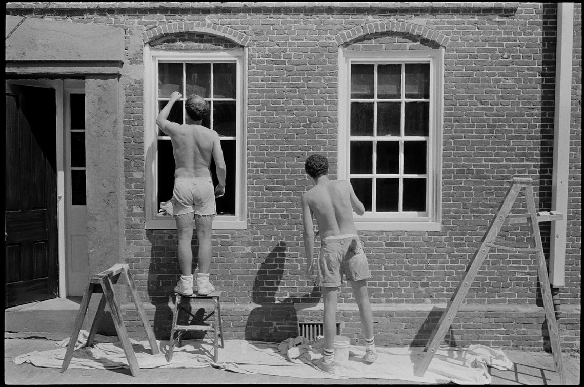 Nicholas Blair photography copyright 1985, black and white, Architecture,painters