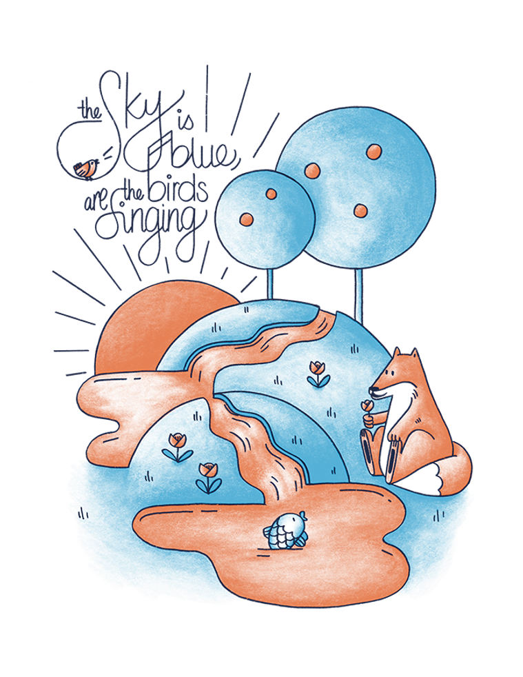 Children's illustration 
Gwendoline Le Cunff
animals symbolism
baby room decoration
commission