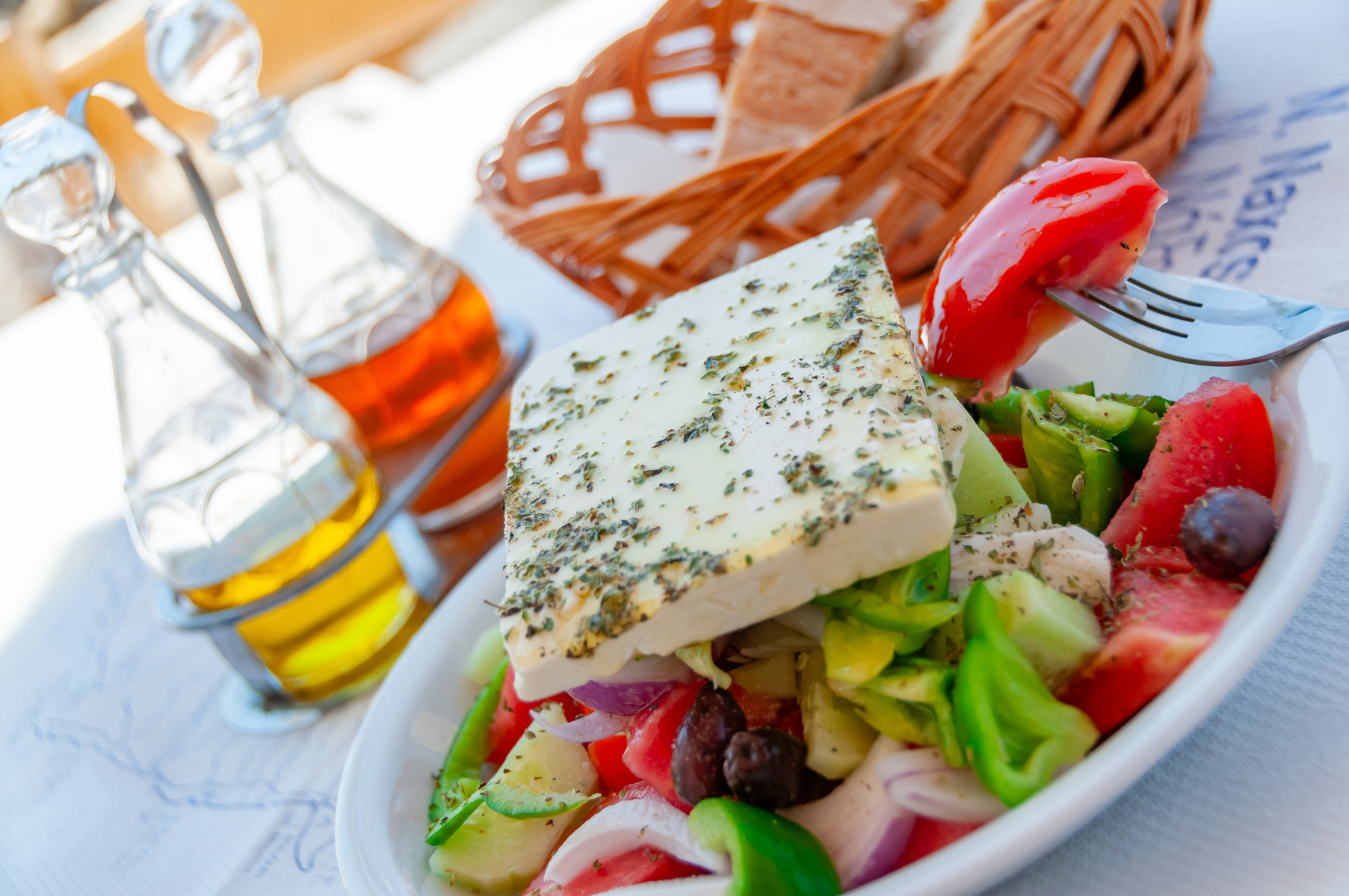 Greek Salad Moni Village Naxos Island Greek Islands Greece