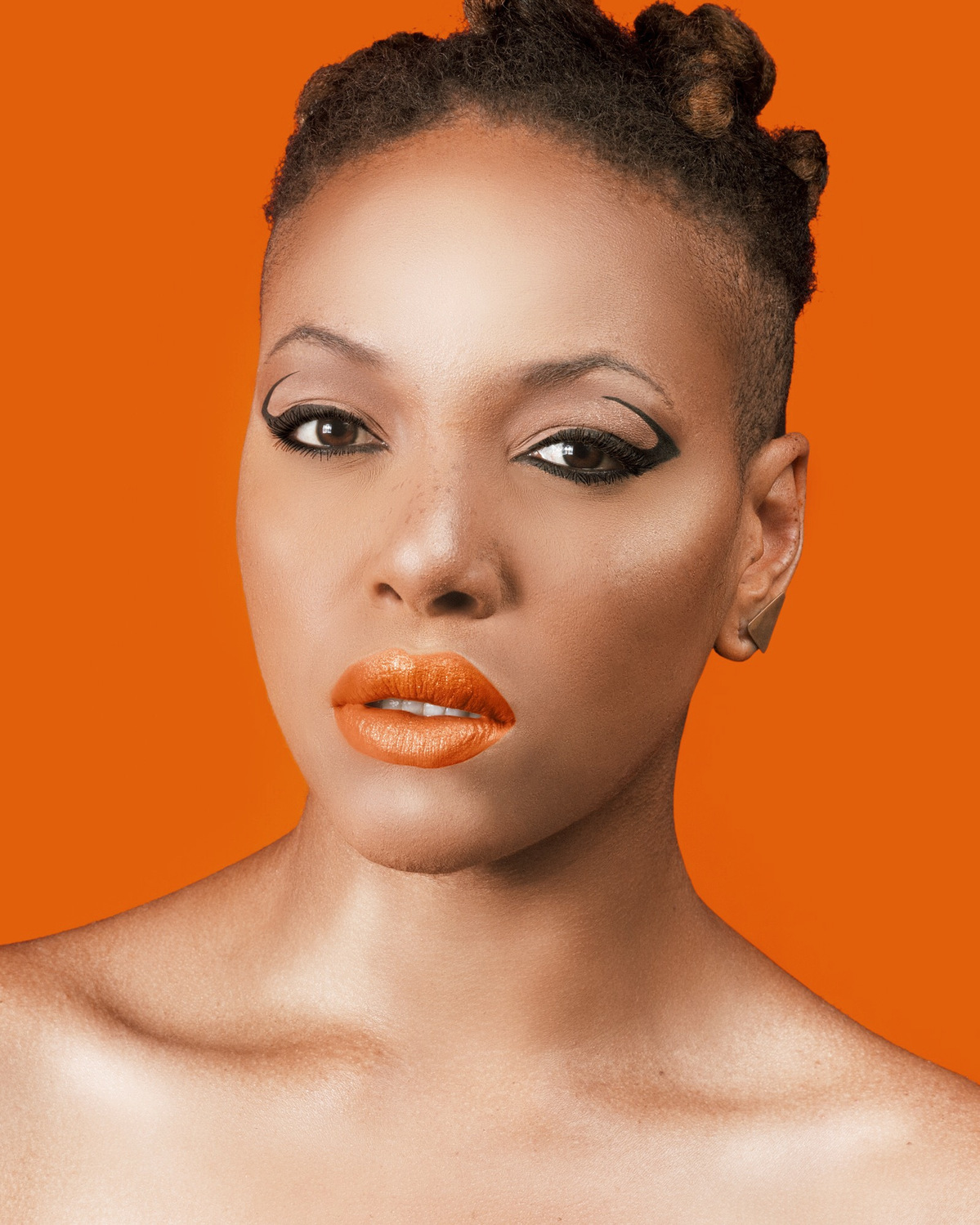 mojo d nyc, mojo disco, makeup, beauty, editorial, mua, fashion, editorial, fashion, orange lip,