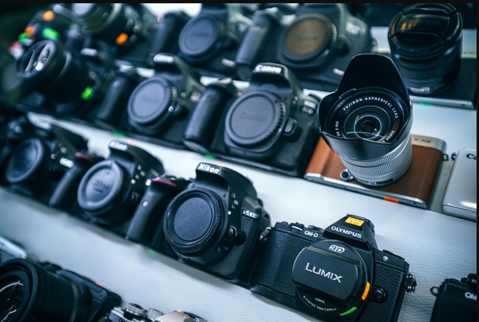 Camera bodies of different brands - Canon Nikon Sony Panasonic 