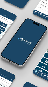 The image showcases multiple phones laid flat with their screens featuring redesigned app interfaces. The designs show improved colour contrast, cohesive layout, and enhanced Humber branding.
