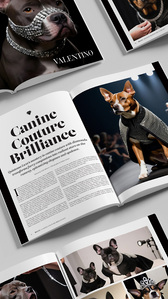 The image showcases multiple magazine spreads from the PUCCI zine, displaying various pages within the publications layout.
