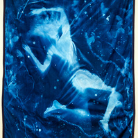 Falling and Flying,
Cyanotype on Cotton Satteen, 7ft x 5ft