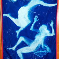 Constellation,
Cyanotype on Cotton Sateen, 7ft x 5ft