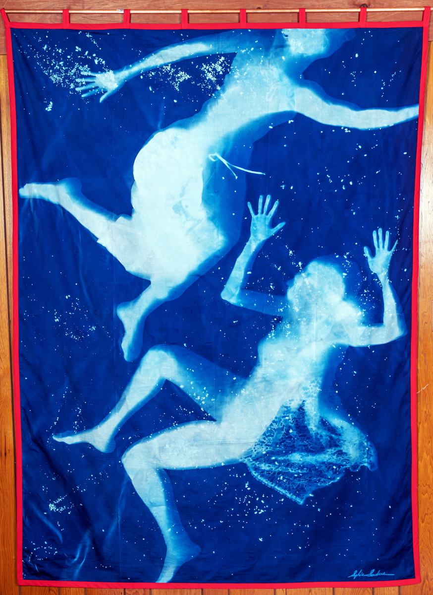Constellation,
Cyanotype on Cotton Sateen, 7ft x 5ft