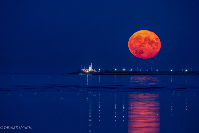 View of the Supermoon from Sandymount Beach