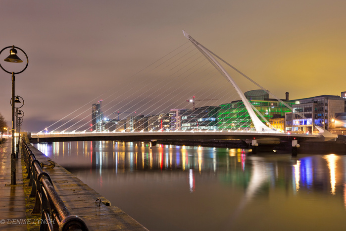 Samuel Beckett Bridge at Night
