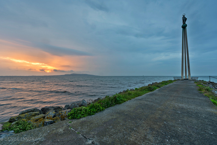 Realt Na Mara Statue of Mary,Bull Island at Sunrise