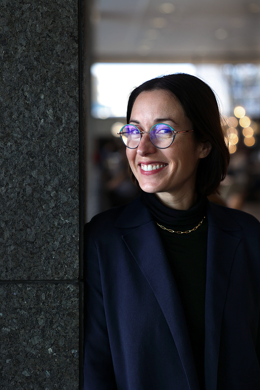 Marian Jarlenski, a professor at the University of Pittsburgh’s School of Public Health, on March 27 at the Café Carnegie in Oakland. (Photo by Anastasia Busby/PublicSource)