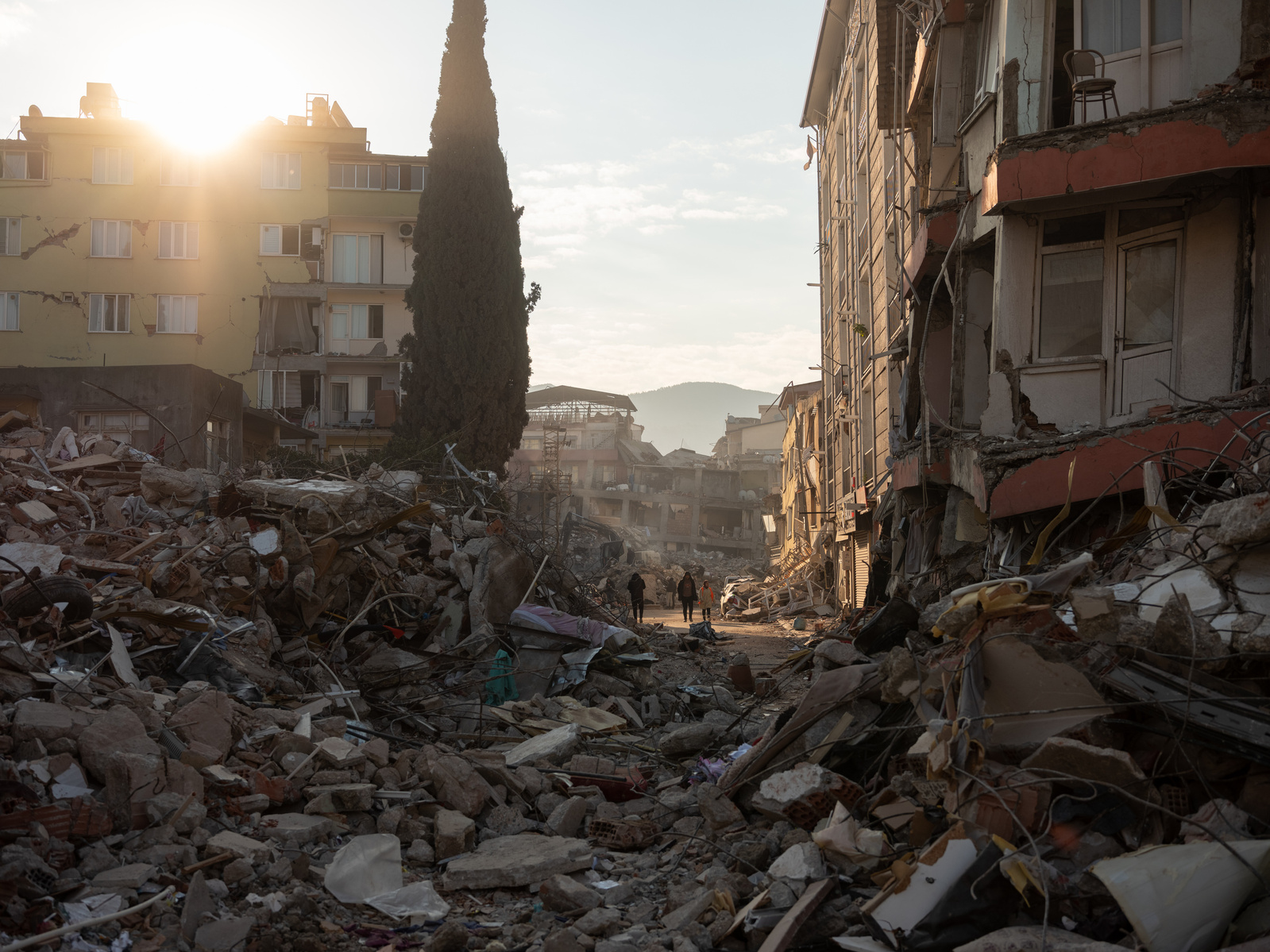 The large scale destruction of Antakya city, Hatay, Turkey, after two earthquakes hit the region on Monday the 6th of February 2023