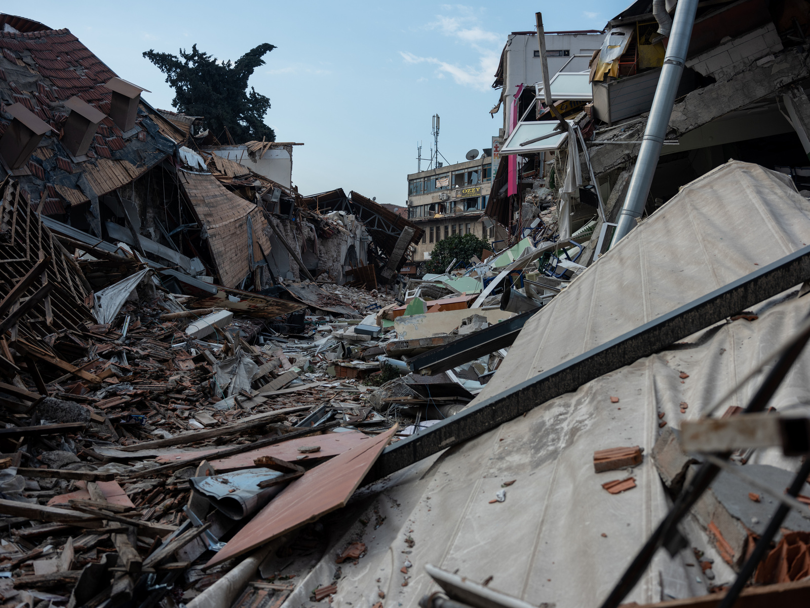Saray Cadessi in central Antakya, Hatay, Turkey, which was the city’s main avenue, now destroyed by the double earthquake that struck on Monday the 6th of February 2023