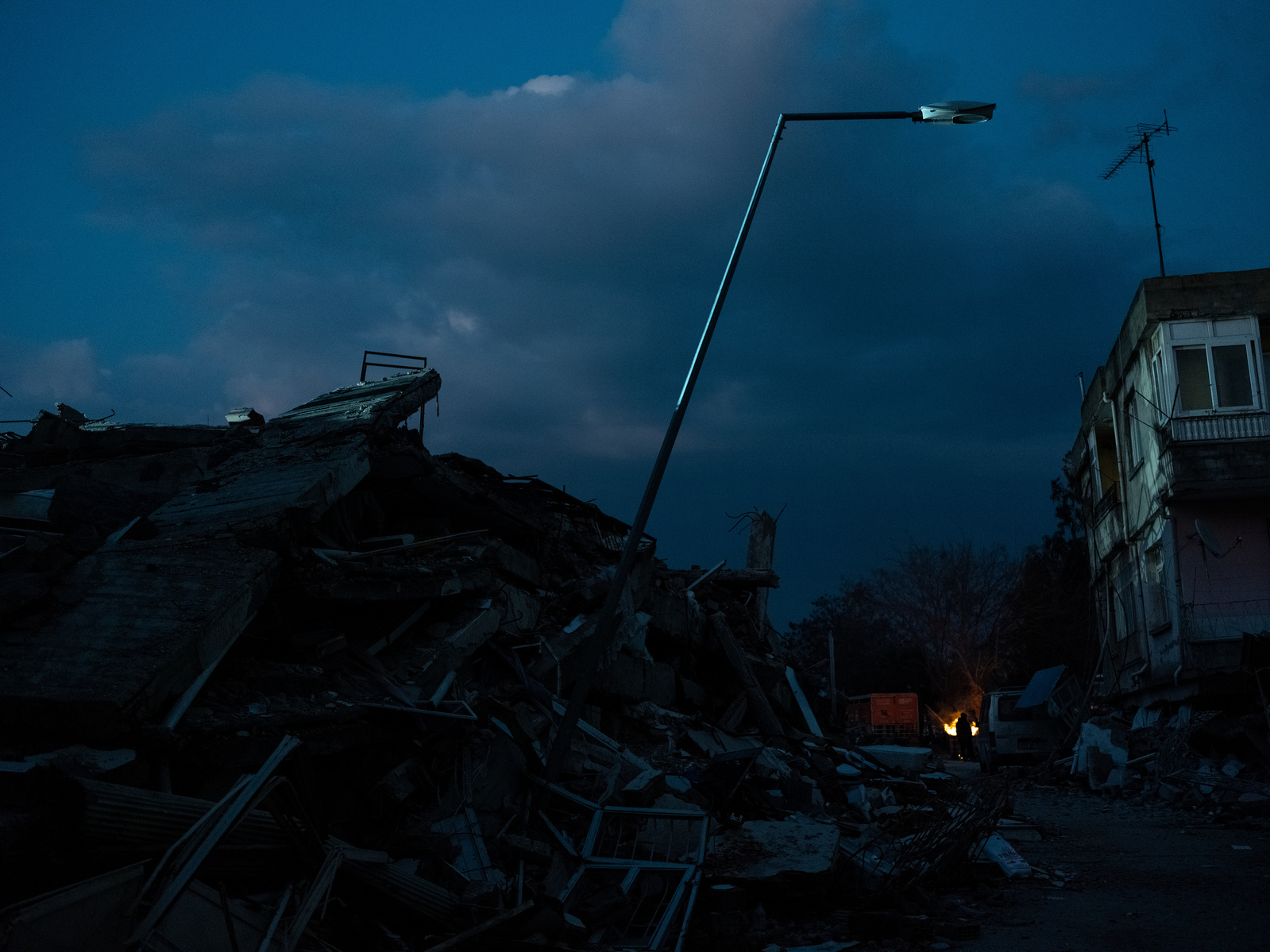 The deserted streets of Antakya, totally destroyed by two large earthquakes on the 6th of February 2023.