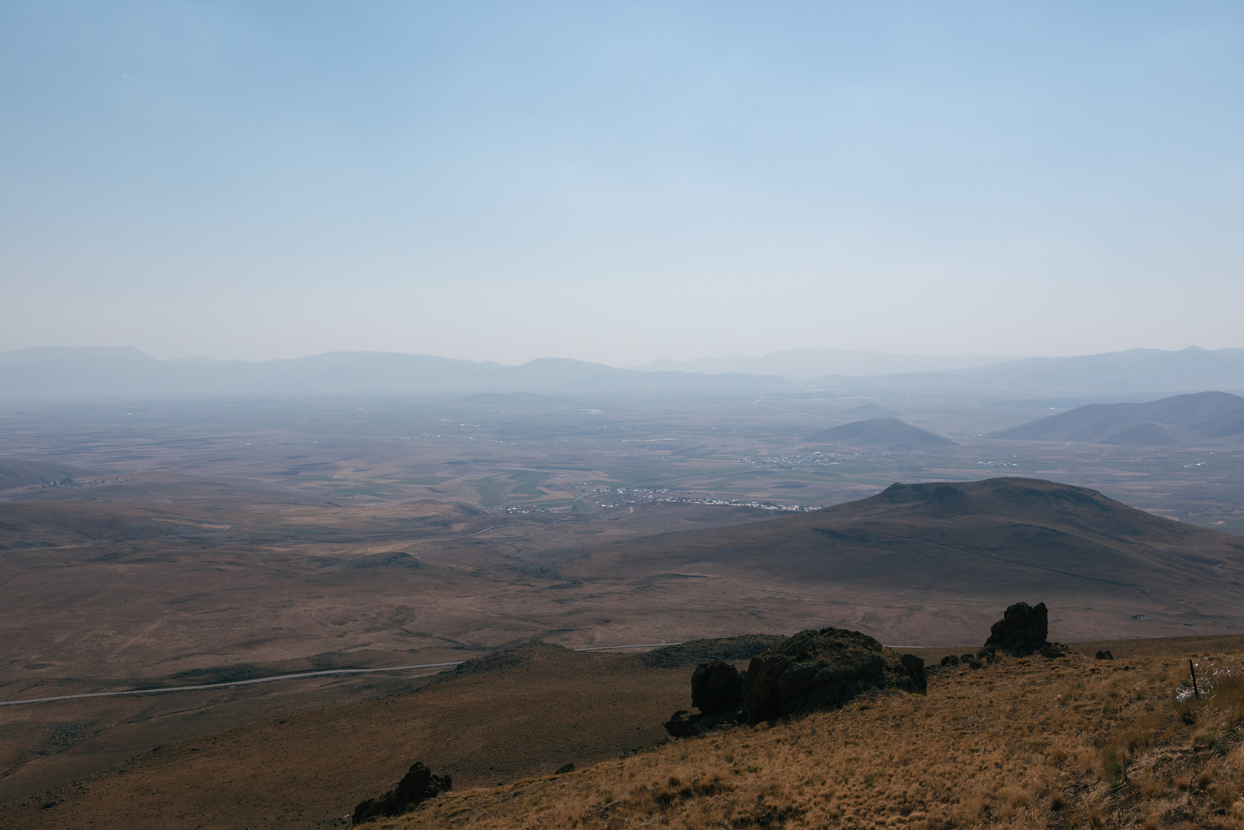Turkey, Çaldiran. Turkish Jandarma forces operating in the border area with Iran, where they have established a checkpoint on the main roads. A newly constructed border wall seen snaking through the mountains, as an attempt to prevent increasing numbers o