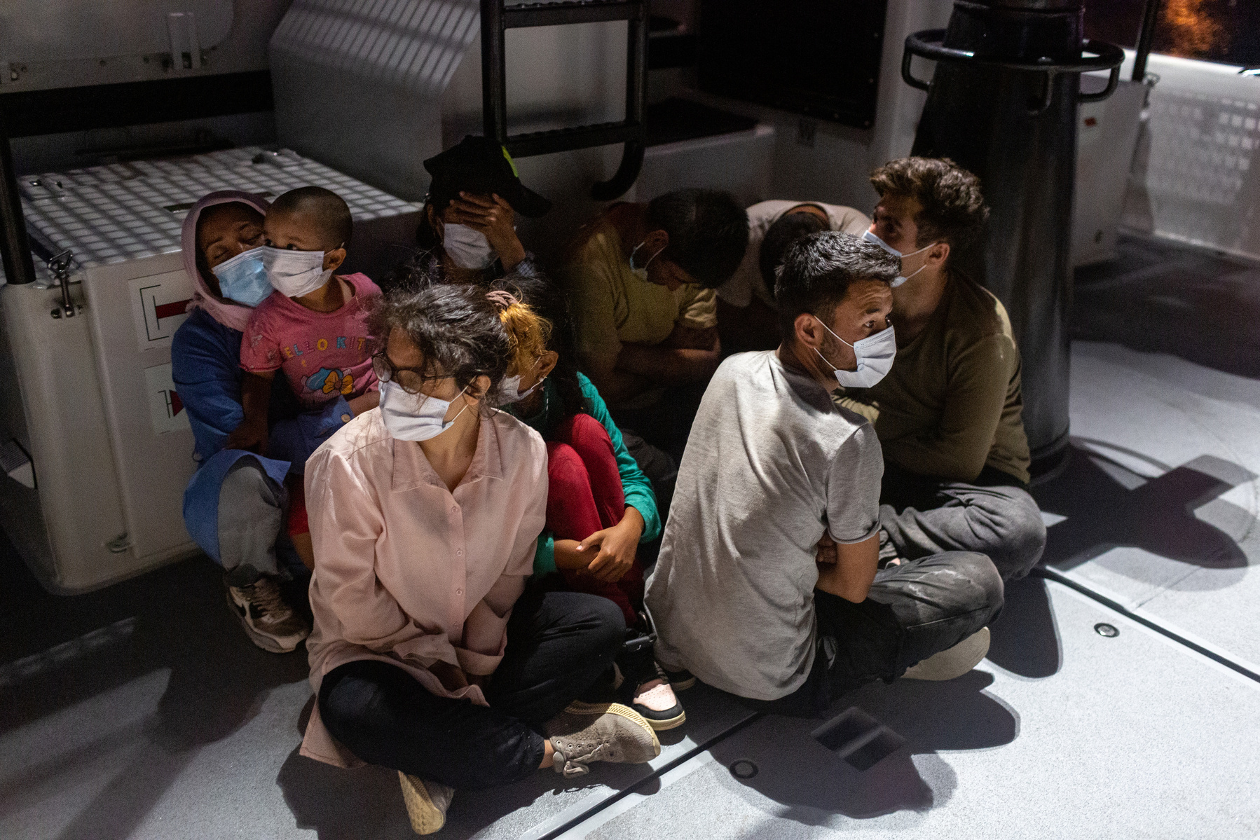 Europe, Turkey, Dikili. 9 Afghan citizens are rescued from the northern Aegean at 4:30am, after they claim being forcibly returned from the Greek island of Lesvos, and put into Turkish waters by the Greek coastguard.