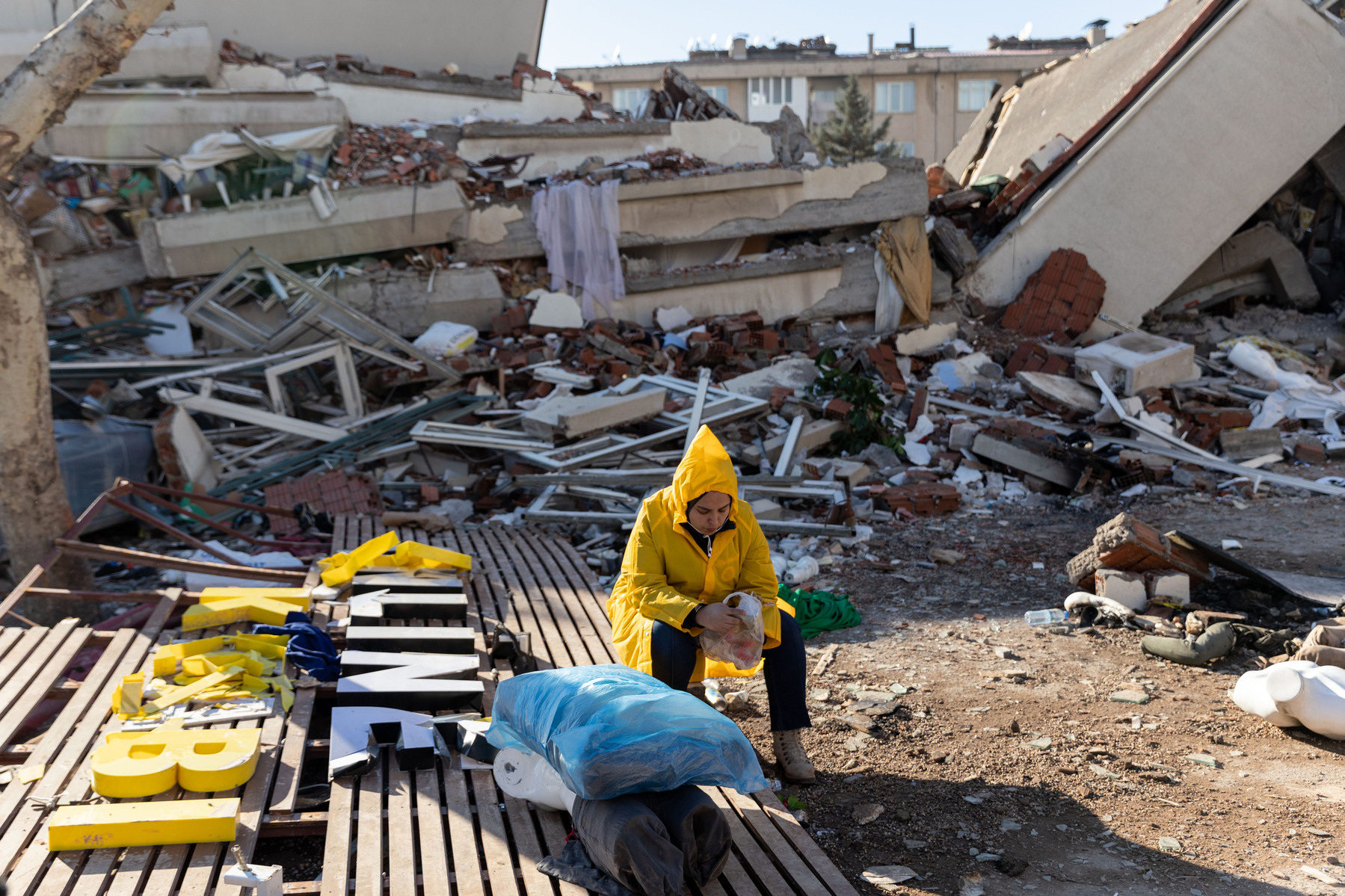 The destroyed southern Turkish town of Kahramanmaras, close to the epicentre of the two 7.9 and 7.7 scale earthquakes to rock the country, in the early house of Monday morning this week. Residents were mostly sleeping, and tens of thousands of people are