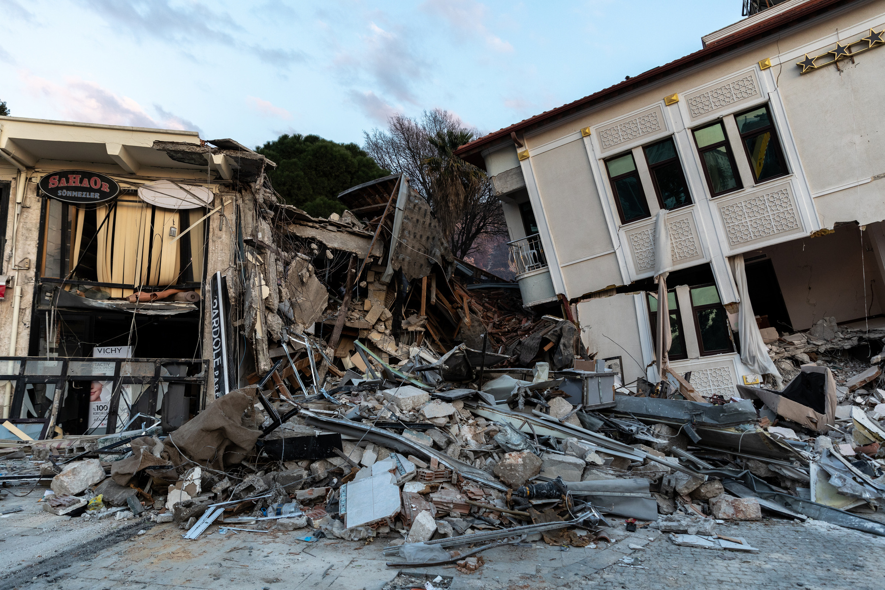 The city of Antakya, in Hatay province, southern Turkey - where the large scale destruction of the city is visible everywhere. Two earthquakes hit the region on Monday the 6th of February 2023