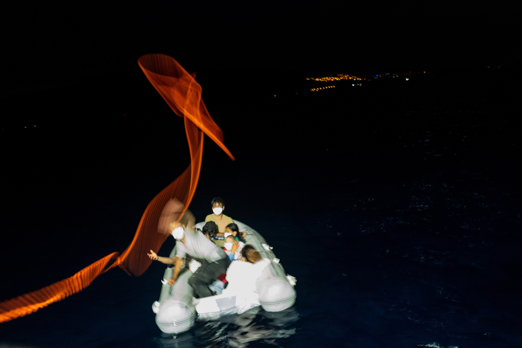 Europe, Turkey, Dikili. 9 Afghan citizens are rescued from the northern Aegean at 4:30am, after they claim being forcibly returned from the Greek island of Lesvos, and put into Turkish waters by the Greek coastguard.