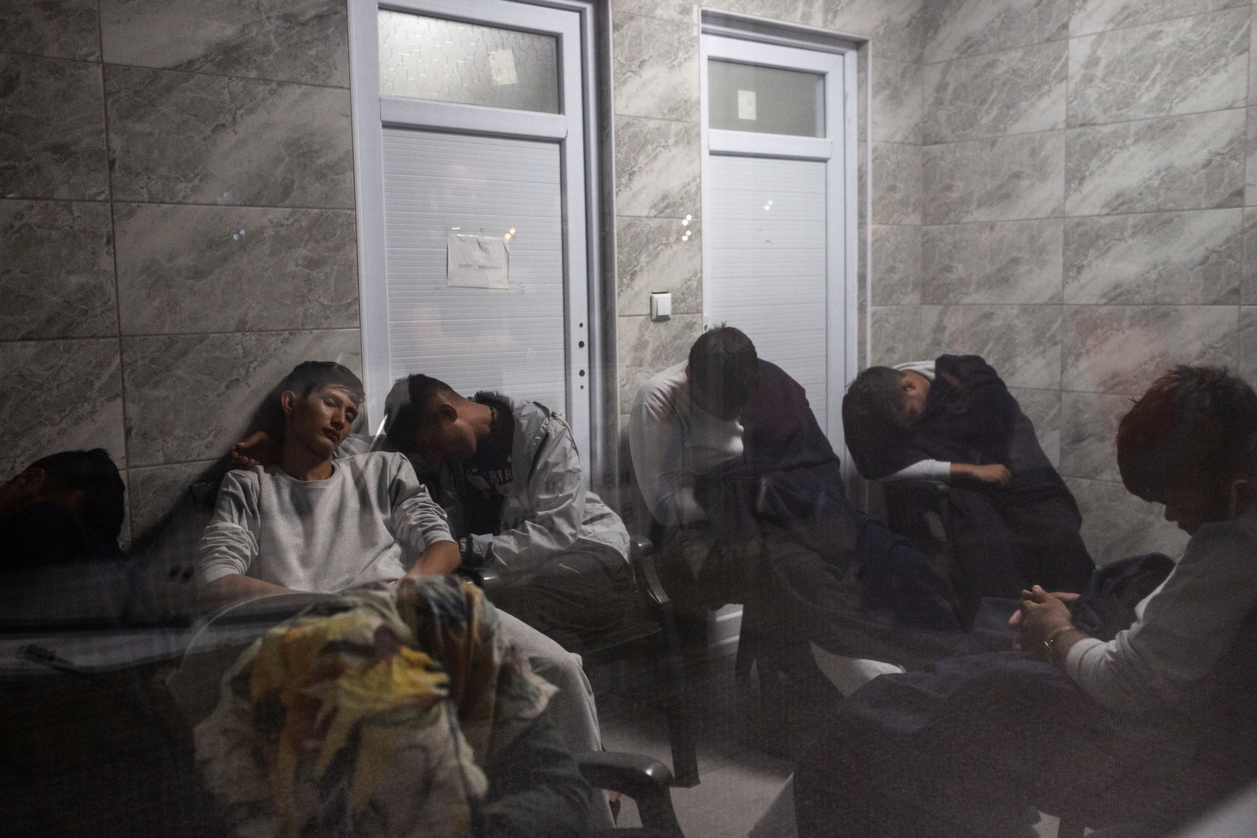 Europe, Turkey, Dikili. A total of 20 Afghan citizens were rescued by the Turkish coastguard from two life rafts drifting in the northern Aegean Sea, in the black depths of night. In the port of Dikili, western Turkey, they are given food, water, dry clot
