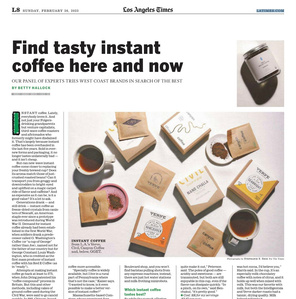Los Angeles Times, instant coffee, product photography, editorial photography, coffee, Los Angeles, food, beverage