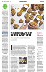Los Angeles Times, chocolate chip cookies, product photography, editorial photography, baking, food photographer, Los Angeles food, Los Angeles food photographer