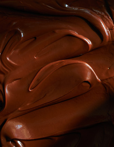 melted chocolate swirls macro
