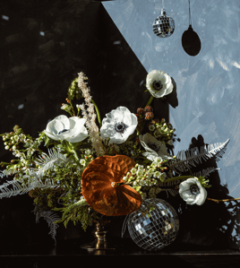 disco ball, gif, flowers
