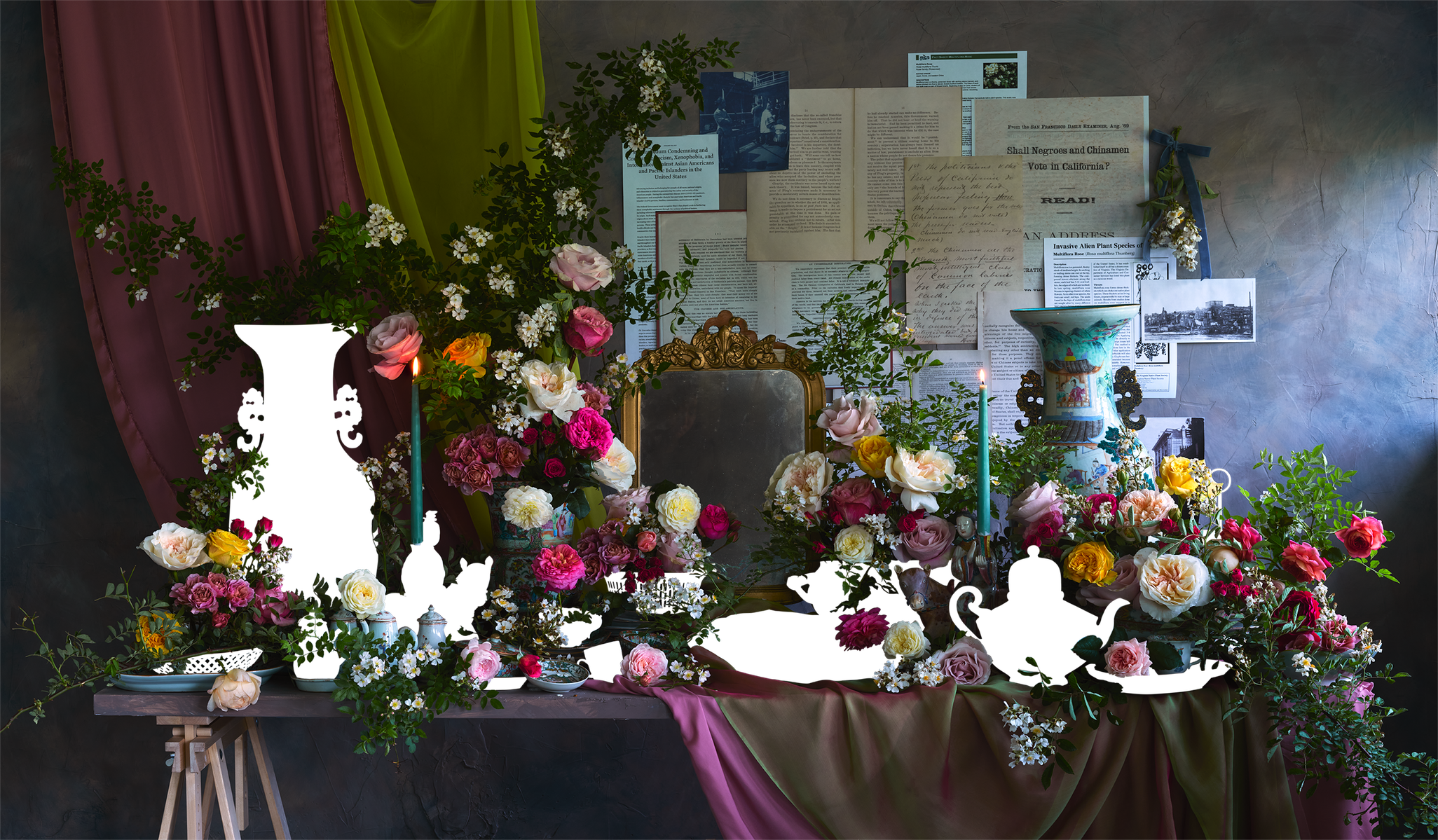 The Rose Piece, LONG TIME NO SEE, Stephanie Shih, Museums at Washington and Lee, Reeves Museum of Ceramics