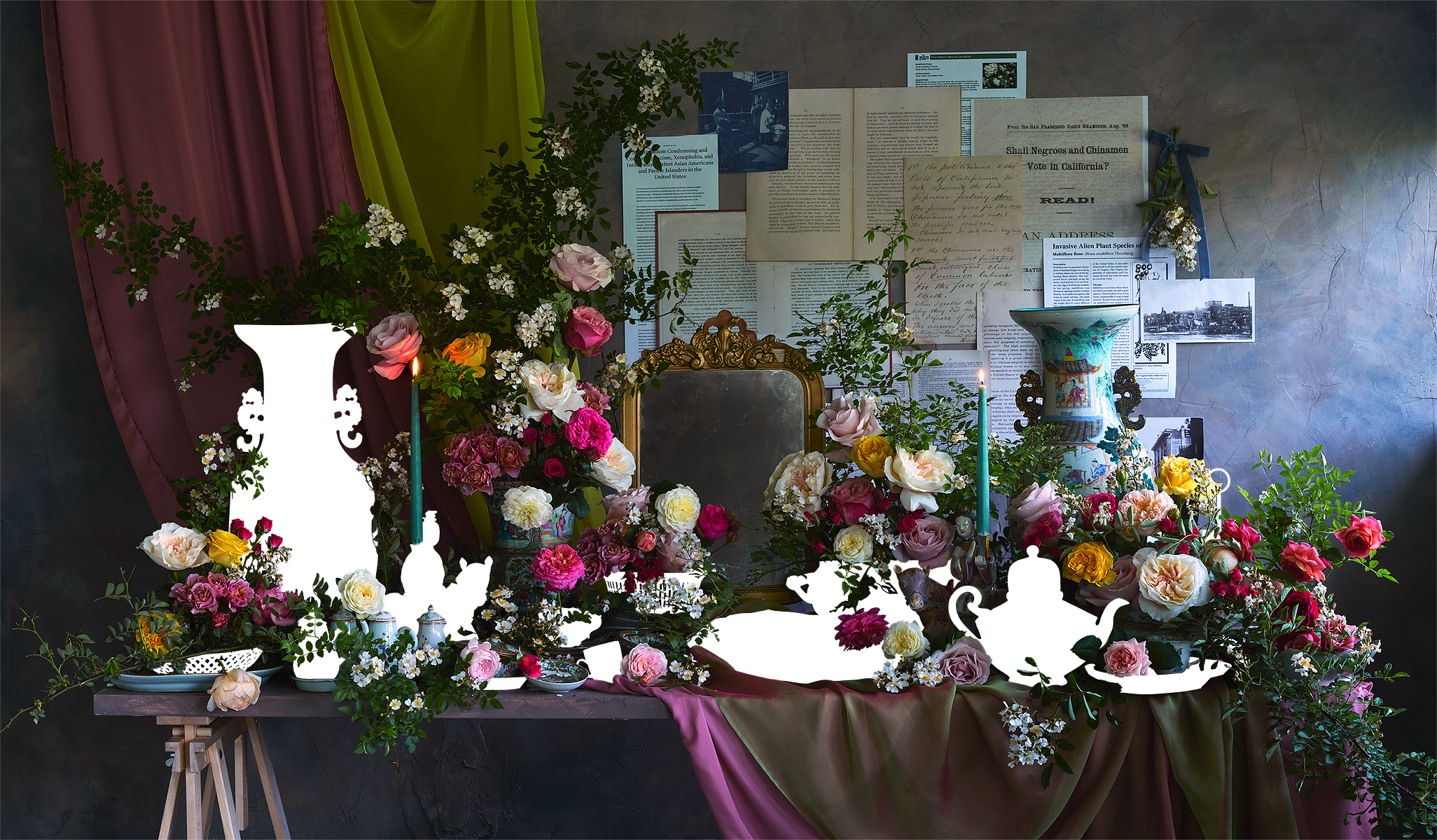 The Rose Piece, LONG TIME NO SEE, Stephanie Shih, Museums at Washington and Lee, Reeves Museum of Ceramics