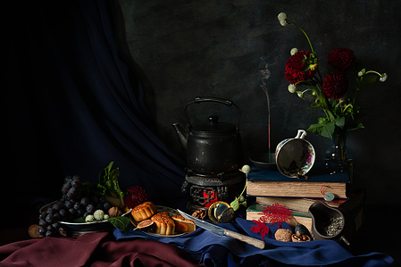 still life mooncake midautumn festival