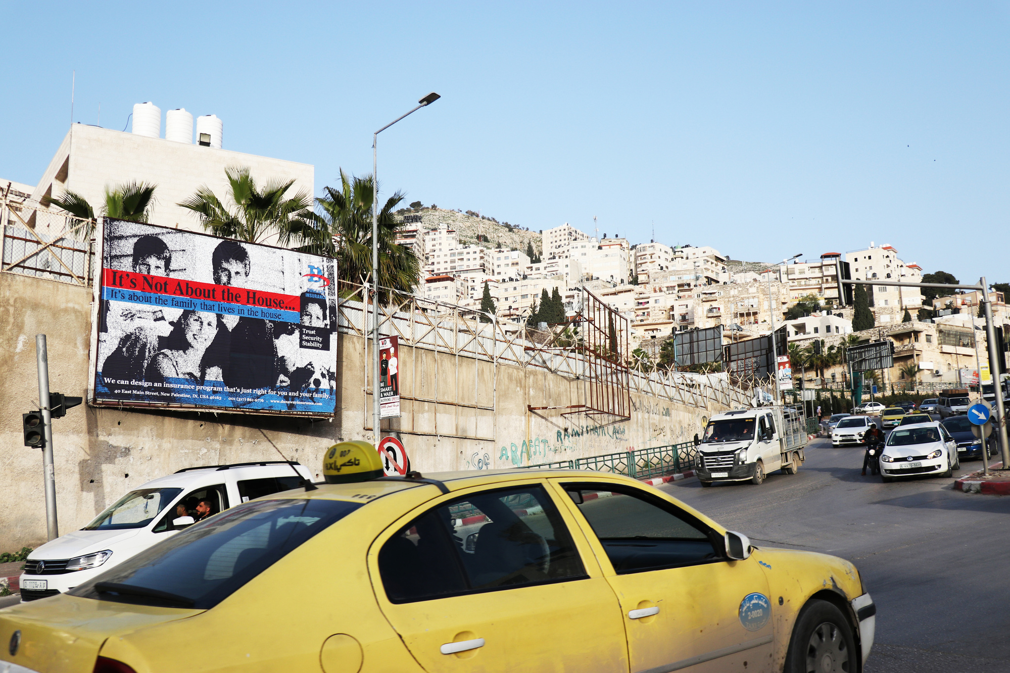 Billboard in Nablus, Palestine 2019