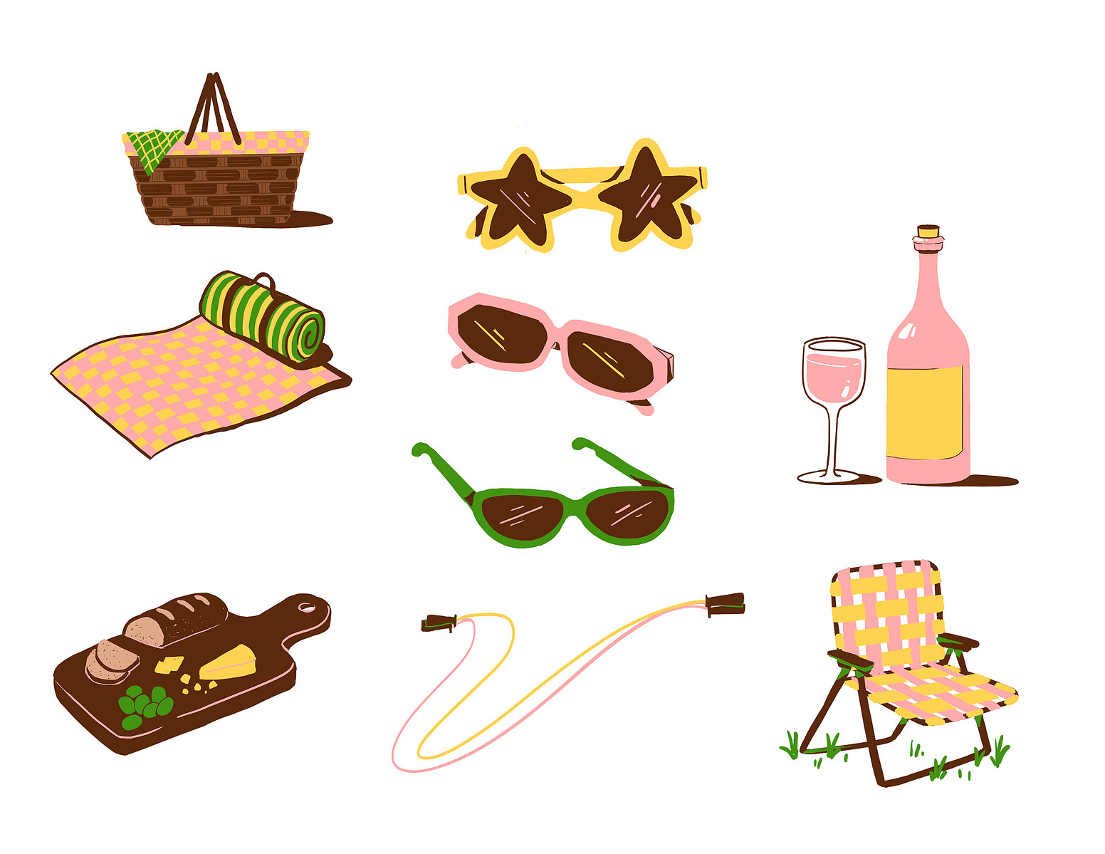 Icons done for the annual event Black Girl Picnic. The icons were used for social media elements.