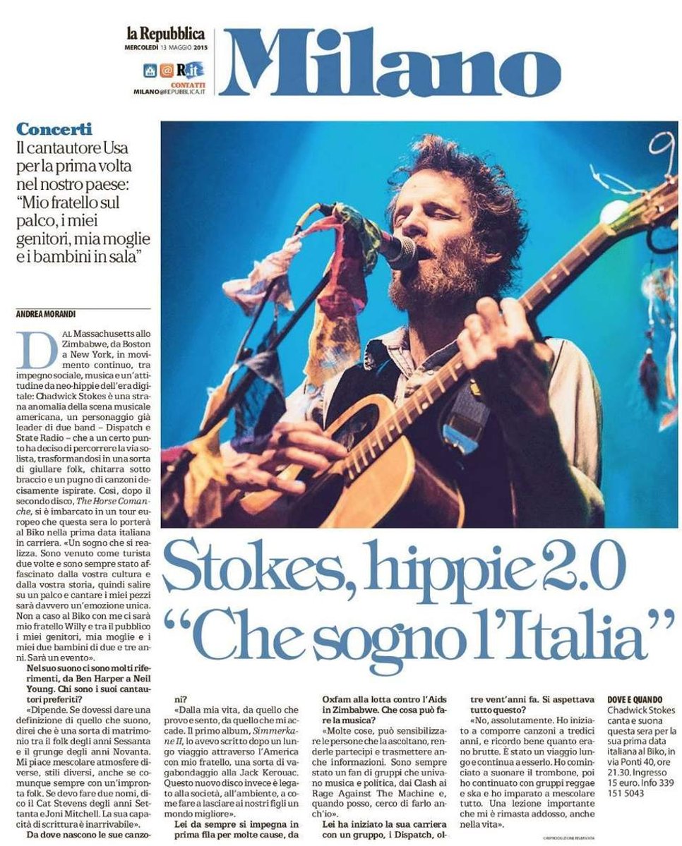 Feature of Chadwick Stokes in concert in la Republicca Italia by Boston music photographer Lisa Czech