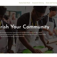 Splash page for Pine Street Inn's iCater company by Boston commercial photographer Lisa Czech
