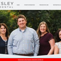 Splash page for Wellesley Square Dental by Boston commercial photographer Lisa Czech