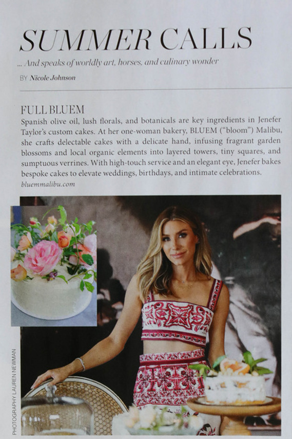 Santa Barbara cakes, Santa Barbara life and style magazine, Jenefer, Jenefer Taylor, cakes best cakes in Montecito, best cakes in Santa Barbara, bakery Santa Barbara