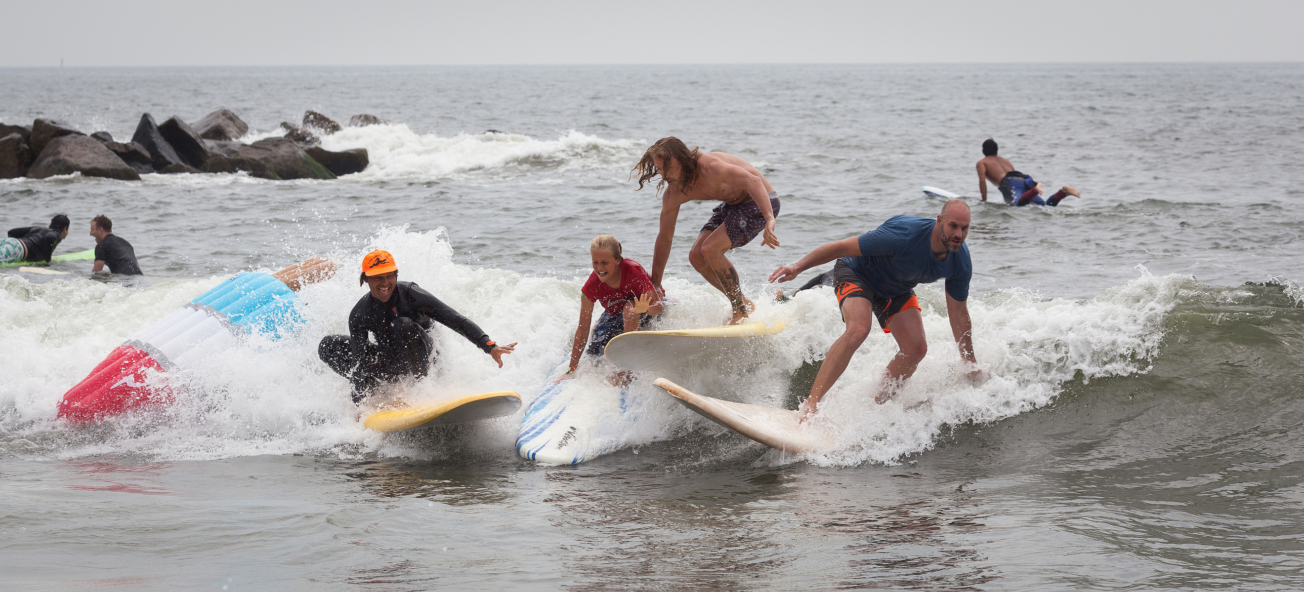 Surfing, surf, contest, competition, water, ocean, Rockaway, New York, NYC, beach