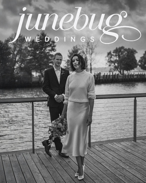 Black and white wedding photo featured in Junebug Weddings, captured by a Connecticut wedding photographer.