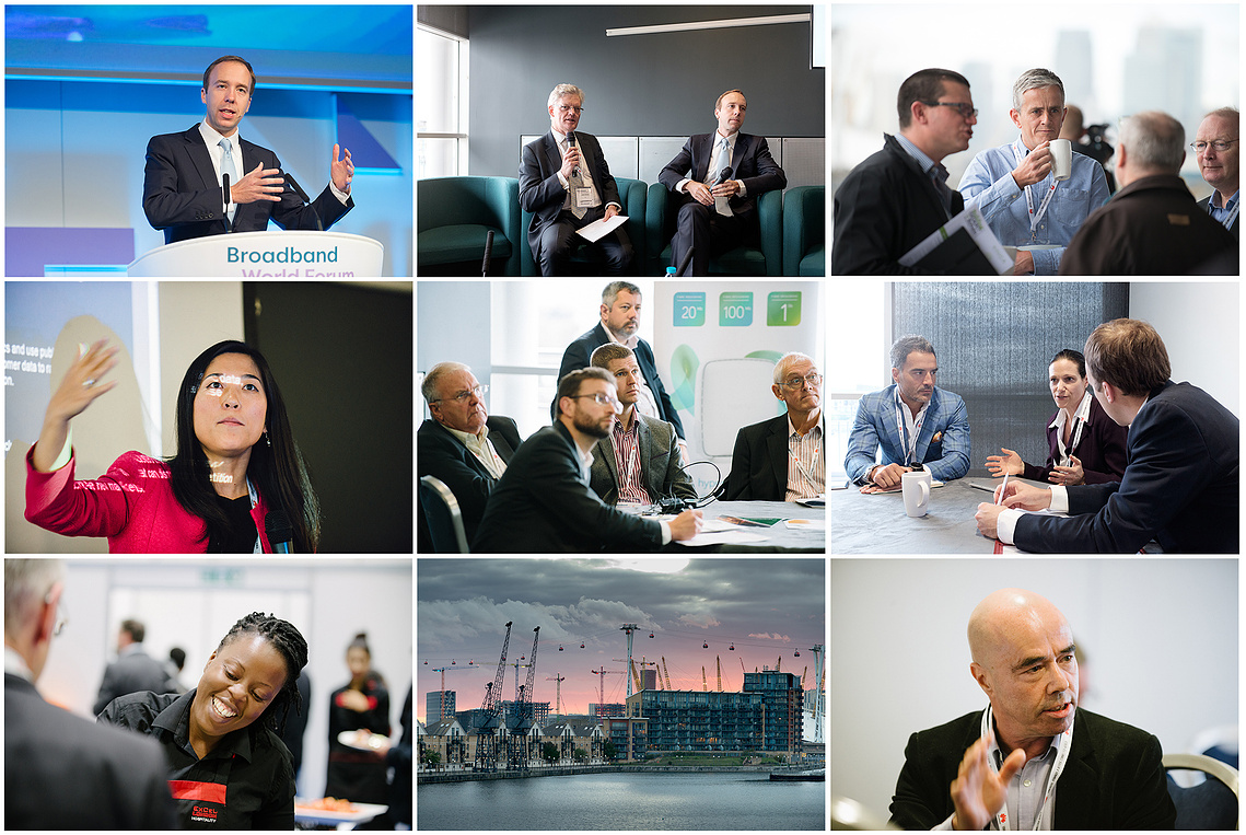 Conference photography in Cardiff, Newport, Swansea, Bristol and London. A collage of nine images of people interacting at conferences. Stakeholder photography and conference photography in South Wales