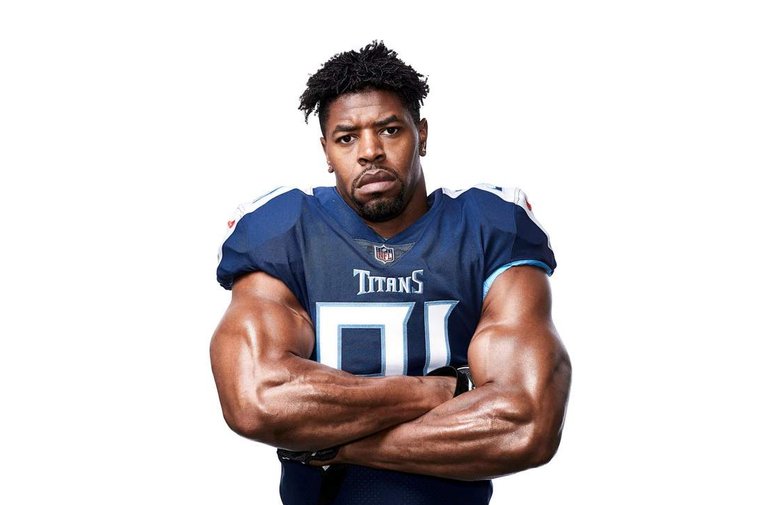 A studio portrait shot by Tennessee Titans' team photographer Donald Page.